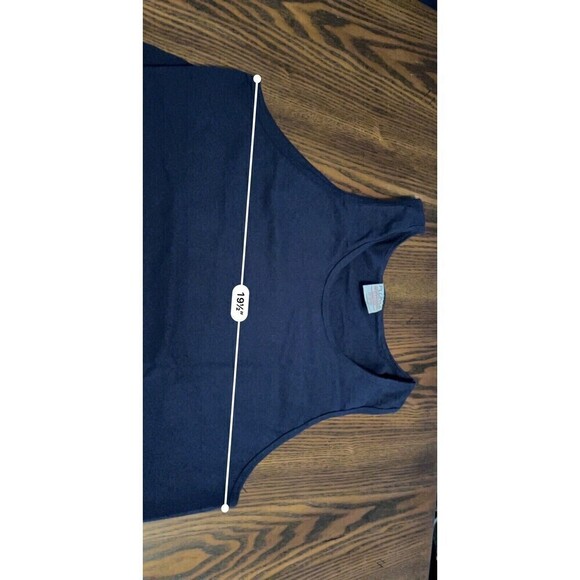 Vintage 90s Pluma Heavyweight Cotton USA Tank Muscle Tee Bodybuilder Navy Mens L - Picture 7 of 14